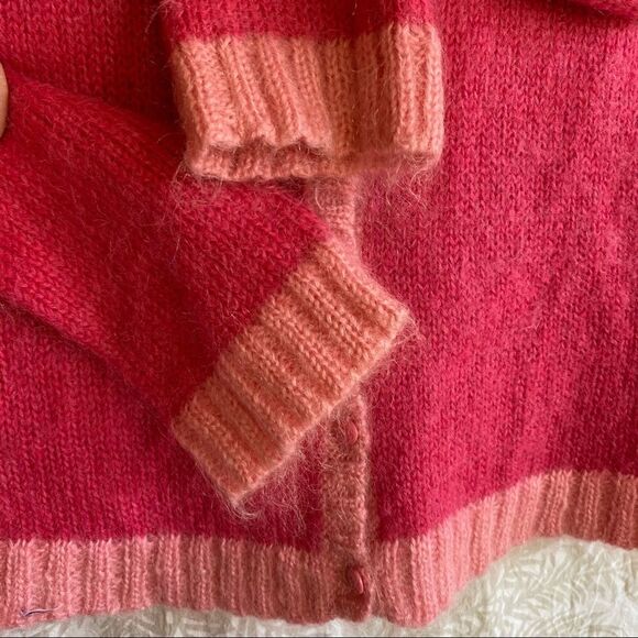 Tommy Hilfiger Y2K Pink Mohair Blend Cardigan Sweater - Picture 5 of 9